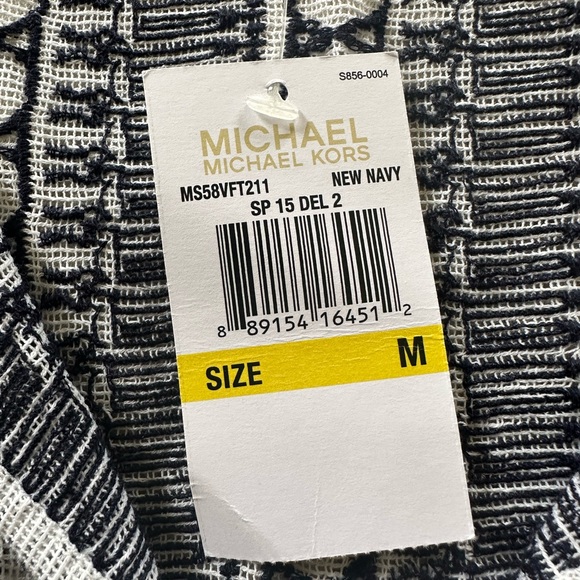 Fabulous mesh Michael Kors beach cover up with signature chain ties - Picture 7 of 9